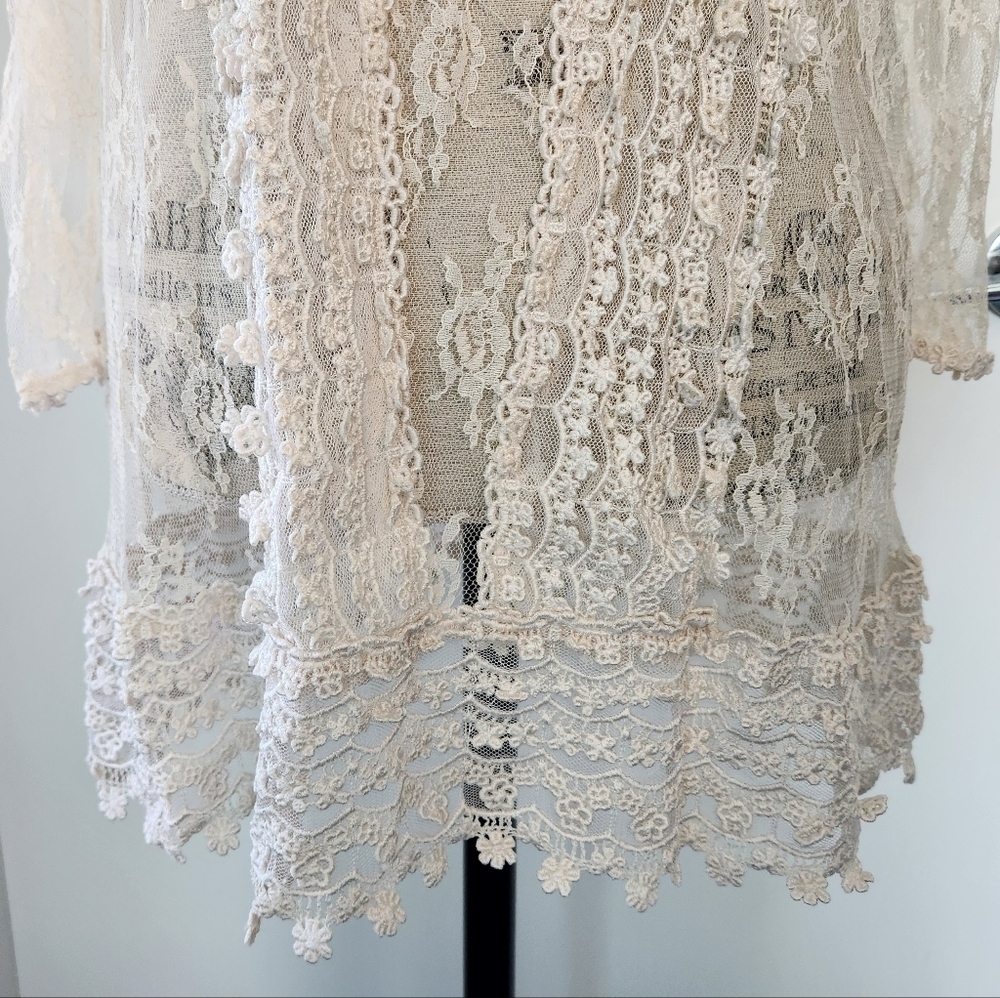 60s Antique lace lingerie dress - Picture 6 of 8